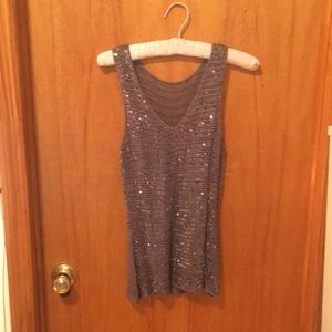Sequin, knit tank top sz small